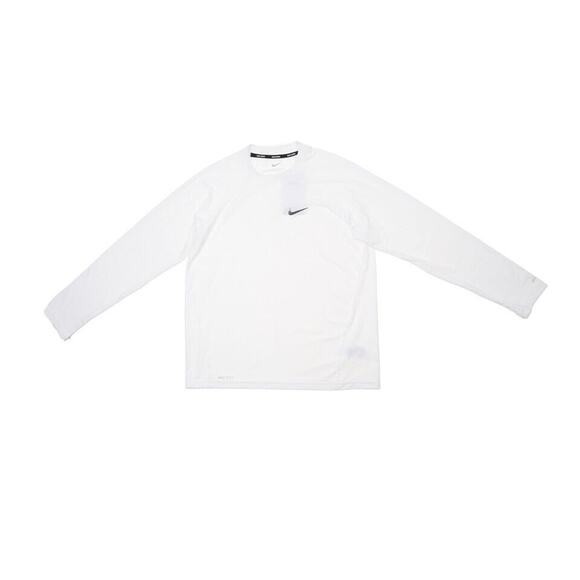 Nike Essential Long-Sleeve Rash Guard Swimsuit White Size L (Pre-owned) - Picture 1 of 1
